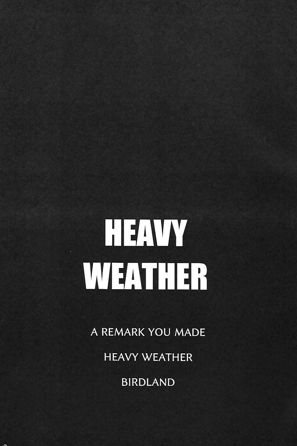 HEAVY WEATHER page 3 full