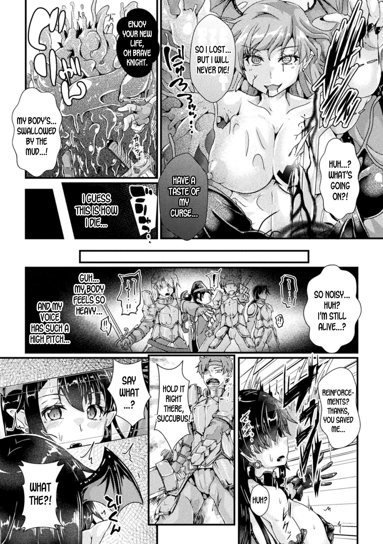 Nyotaika Kishi no Junan Inma Baishunfu Ochi | The Genderbent Knight's Passion Turn into a Succubus and Get Pregnant! page 2 full