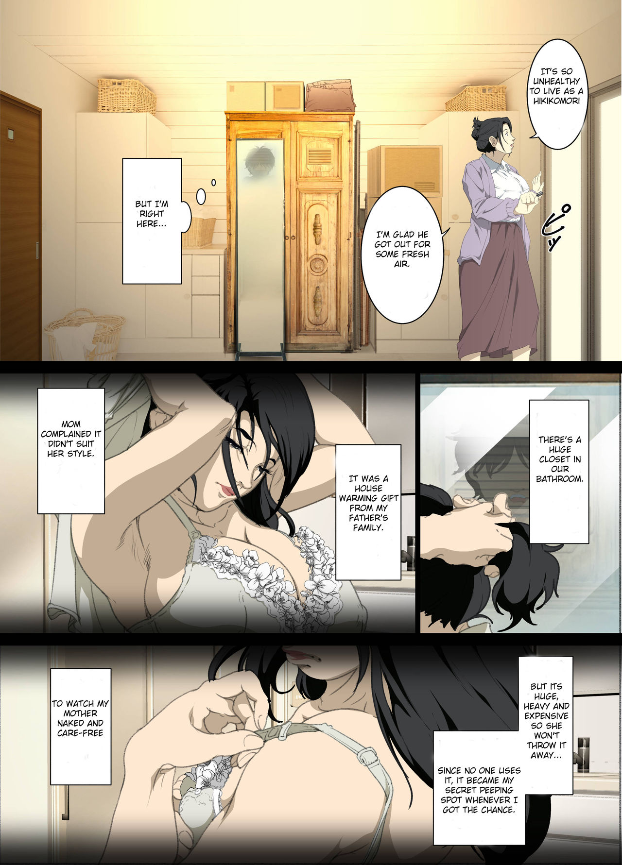 Seieki Mamire no Tansu no Naka ni Tojikomerareta Zenra Oyako no Nurunuru Micchaku Kinshinsoukan page 4 full