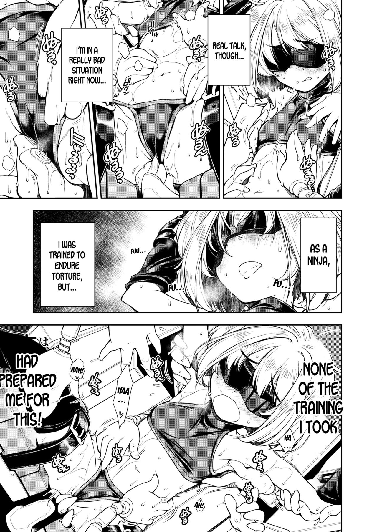 Kinpatsu Loli Ninja wa Kairaku Goumon Machine ni Teikou Dekienai | The Blonde Loli Ninja can't handle the Pleasure Torture Machine! page 3 full