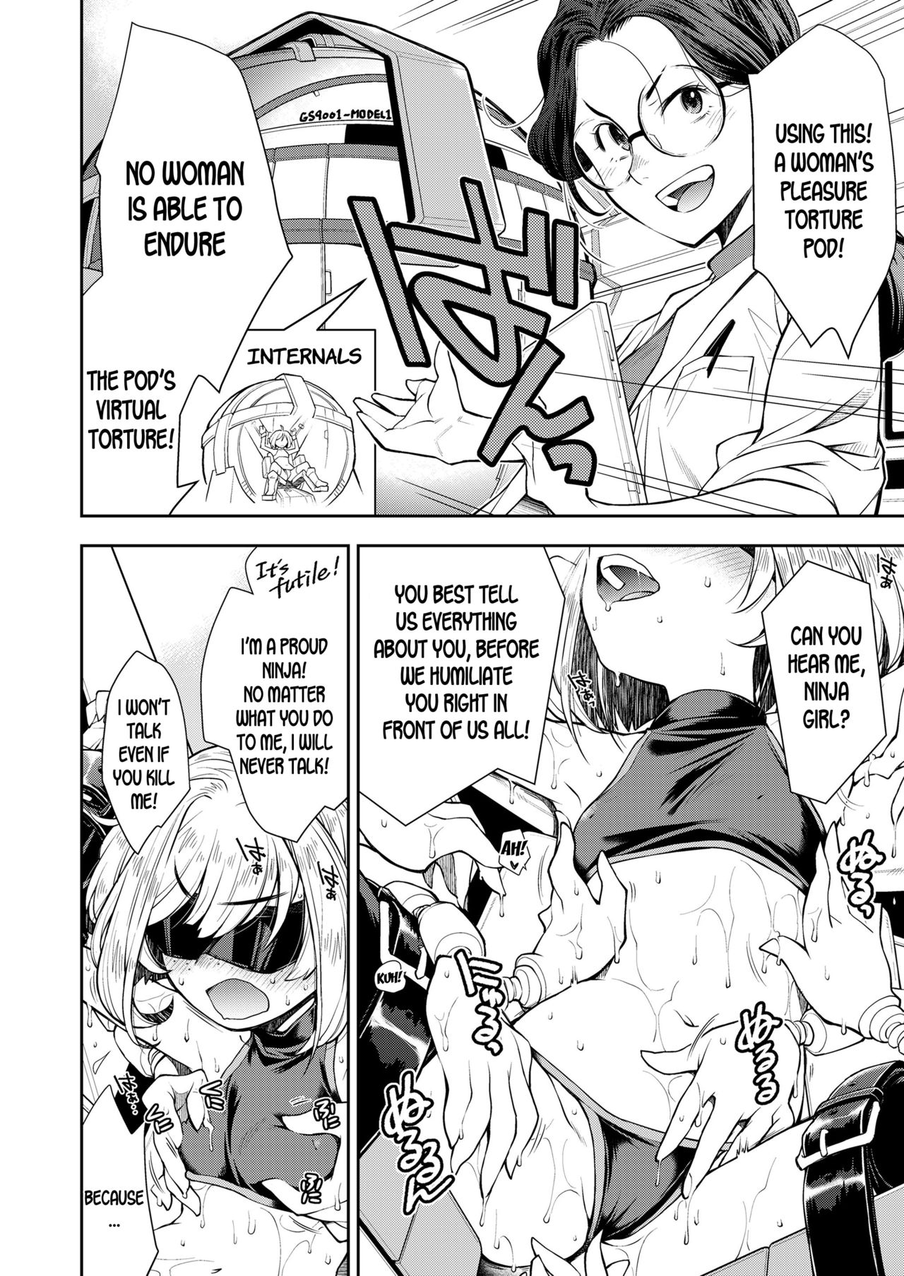 Kinpatsu Loli Ninja wa Kairaku Goumon Machine ni Teikou Dekienai | The Blonde Loli Ninja can't handle the Pleasure Torture Machine! page 6 full
