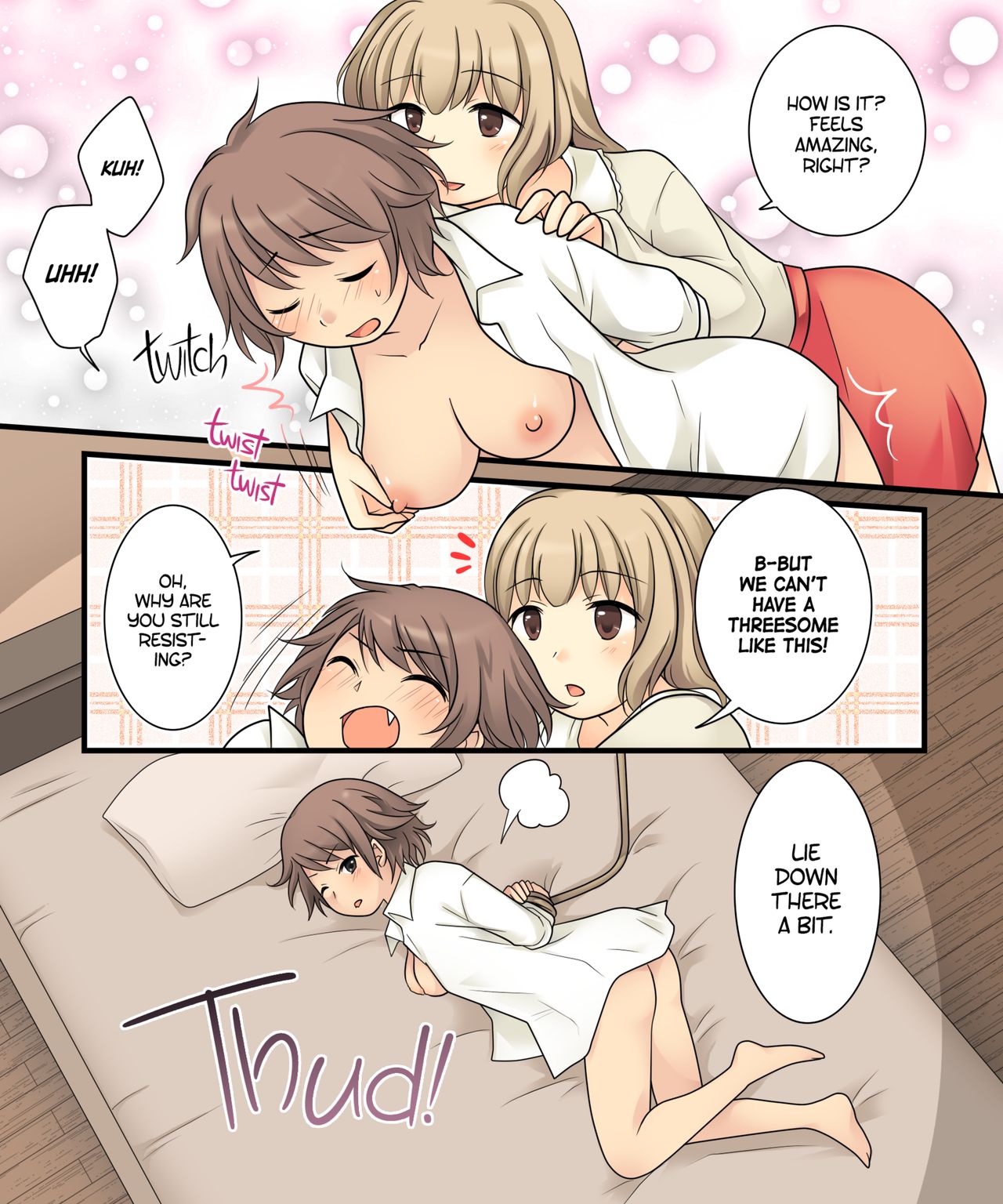 Leskko ni Otoko no Yosa o Oshieyou to Shitara Nyotaika Choukyou Sareta Ore | I Wanted to Have a Lesbian Get a Taste of My Cock, but I Got Turned Into a Girl Instead page 9 full
