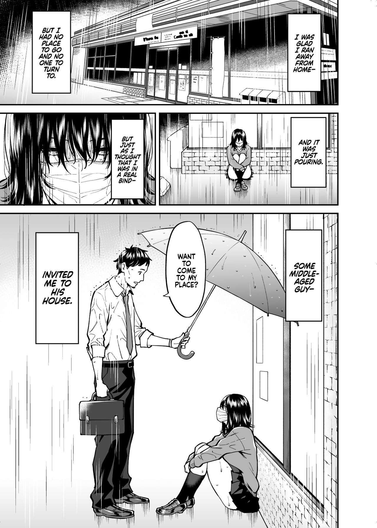 Hirowareta Onnanoko to Oji-san no Hanashi | The Runaway And The Middle-Aged Man  =TLL + mrwayne= page 2 full