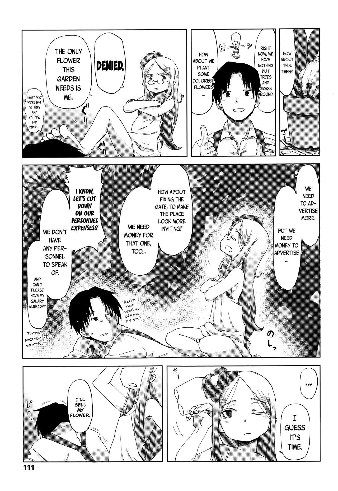 Hana no Kokoro to Keieijutsu | The Heart of a Flower, and its Care page 7 full