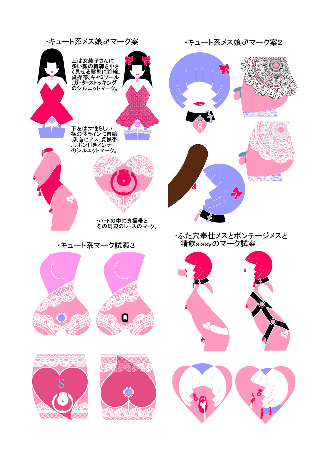 Homo Mesu sissy ni Okeru Inmon Tattoo Mark o Fukyuu sasetai no de Design shite Teian suru Hon page 7 full