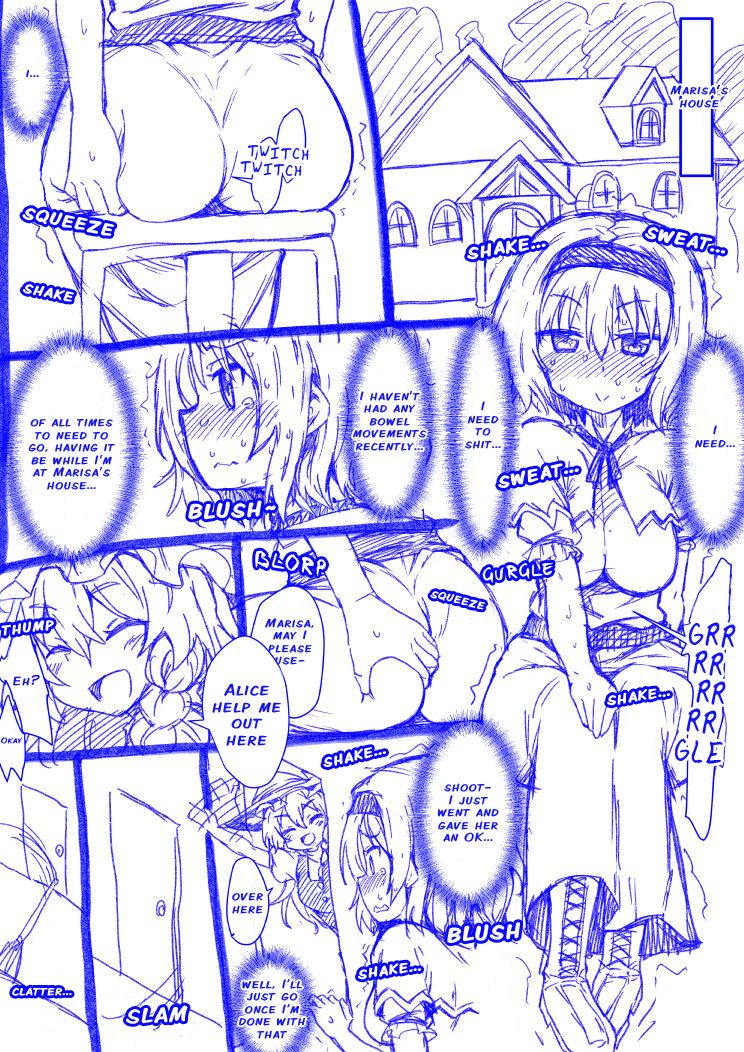 Alice to Marisa no Kuso Kiss | Alice and Marisa's Smelly Kiss page 1 full