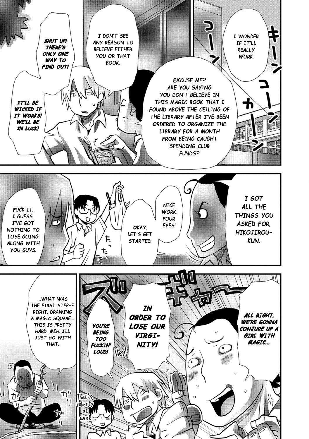 Houkago wa Majutsushi!? ~Oretachi no Nyotai Shoukan Keikaku~ | After School, We're Magicians!? ~Our Plan to Summon a Woman's Body~ page 3 full