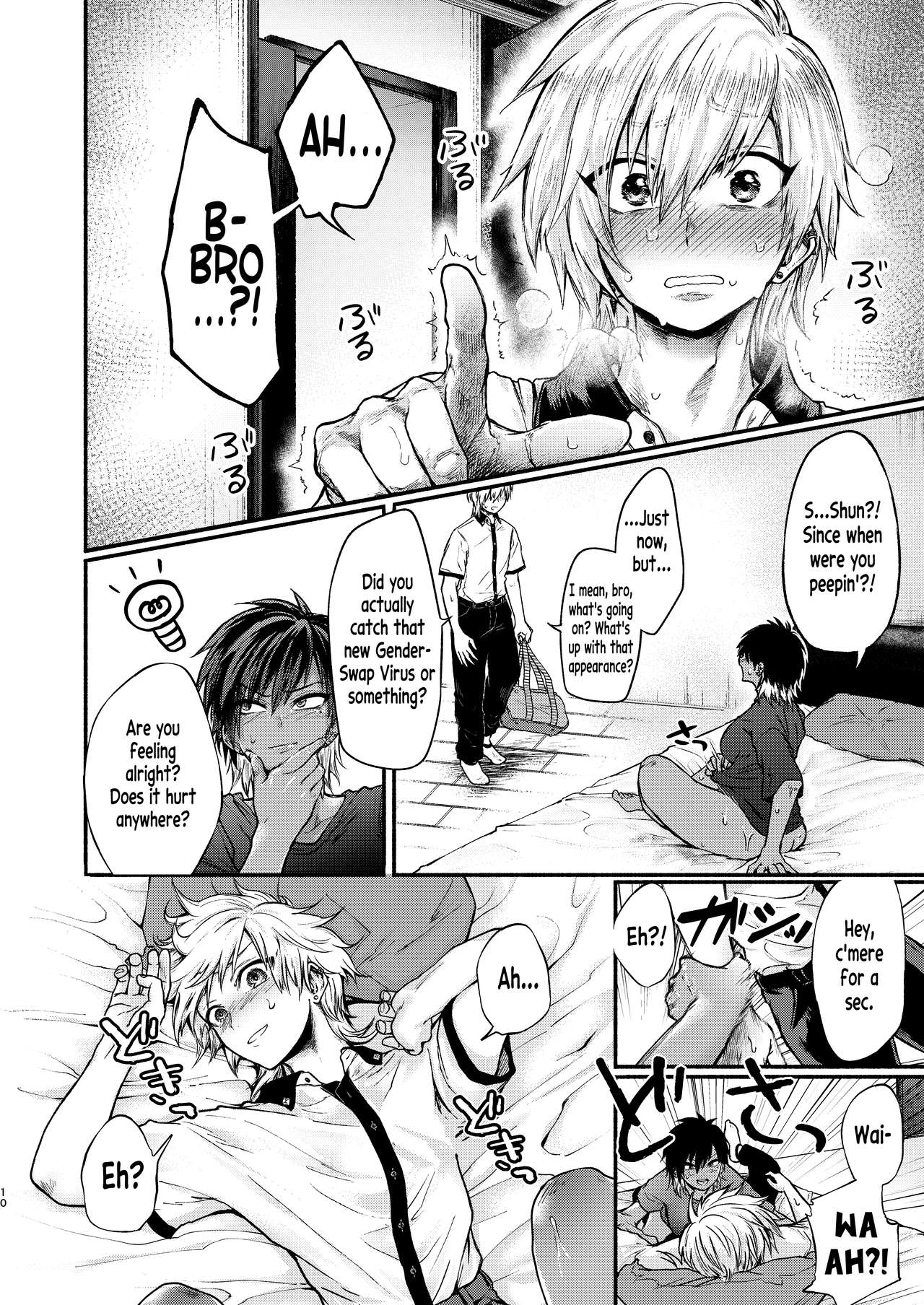 TSF Virus Monogatari. ~Kurosaki Kyoudai Hen~ | A Genderswap Virus Story ~Kurosaki Brothers Case~ page 9 full