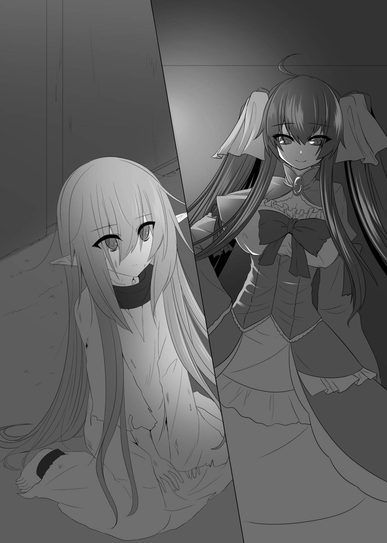 Futanari Ojou-sama to TS Dorei Loli Elf no Ohanashi page 9 full