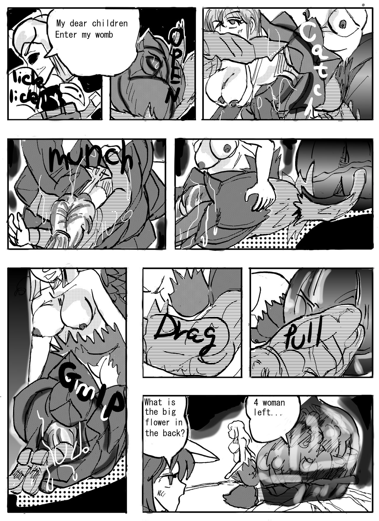 Flower vore "Human and plant heterosexual ra*e and seed bed" page 7 full