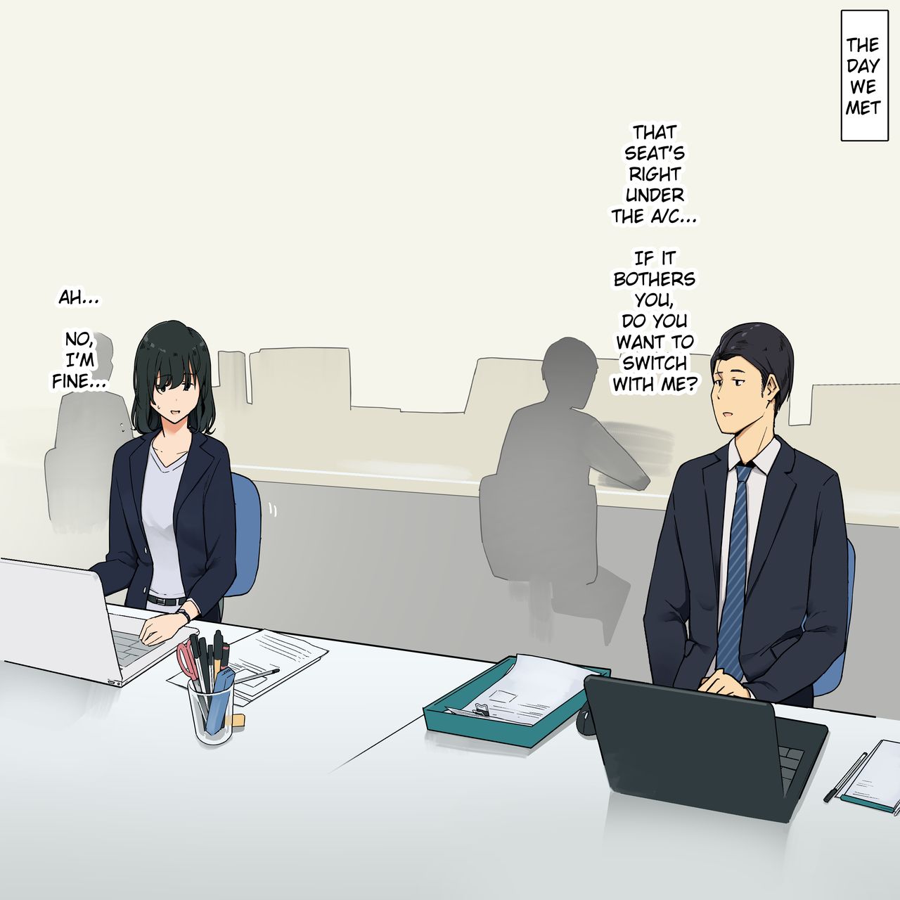 Hitomishiri Douryou Joshi to Micchaku Sex Suru Ohanashi page 1 full