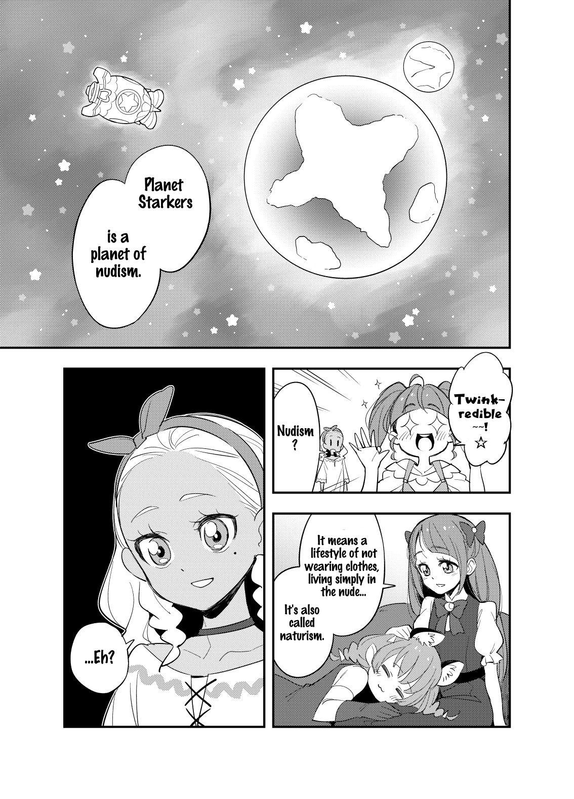 Wakusei Supponpon ni Yattekita StaPre no Gag Manga | A Trip to Planet Starkers: a StaPre Gag Manga page 2 full