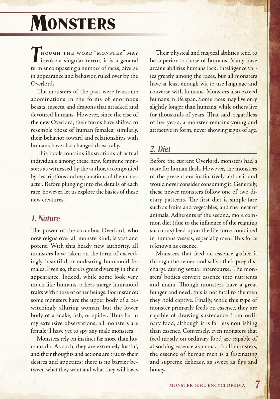 Monster Girl Encyclopedia Vol. 1 page 8 full