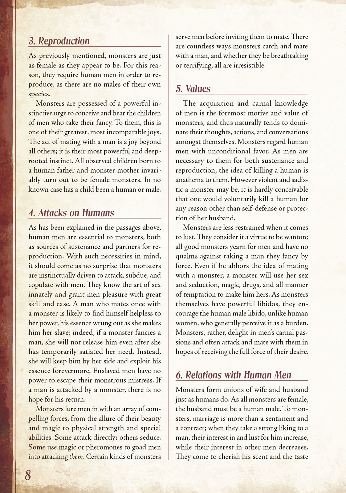 Monster Girl Encyclopedia Vol. 1 page 9 full