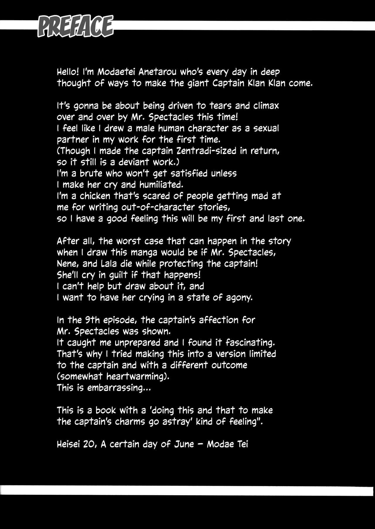 Klan Klan Taii o Nakashite Okashite Ikase Makuritai | I want to make Captain Klan Klan cry, violate her, and make come over and over. page 6 full