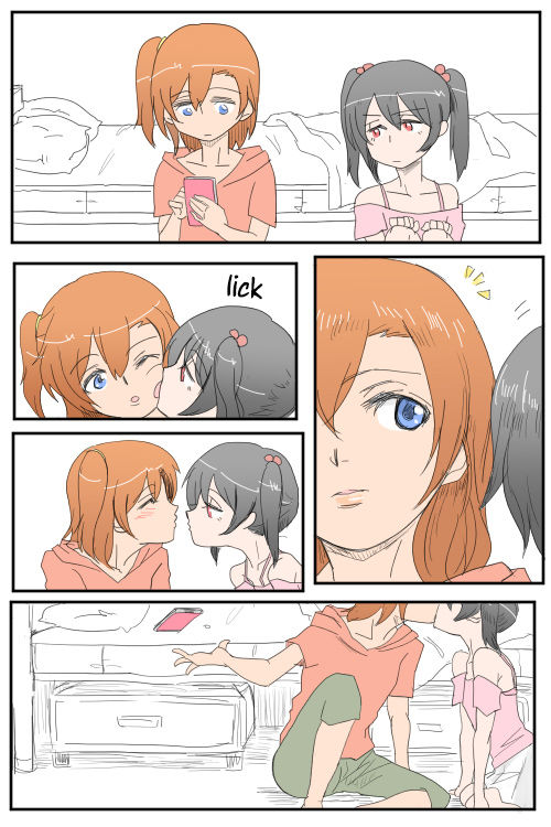 Honoka to Nico-chan ga Love ChuChu shiteru dake no Manga dayo! | A Manga where Honoka and Nico-chan only do kissy kissy lovey dovey stuff! page 2 full