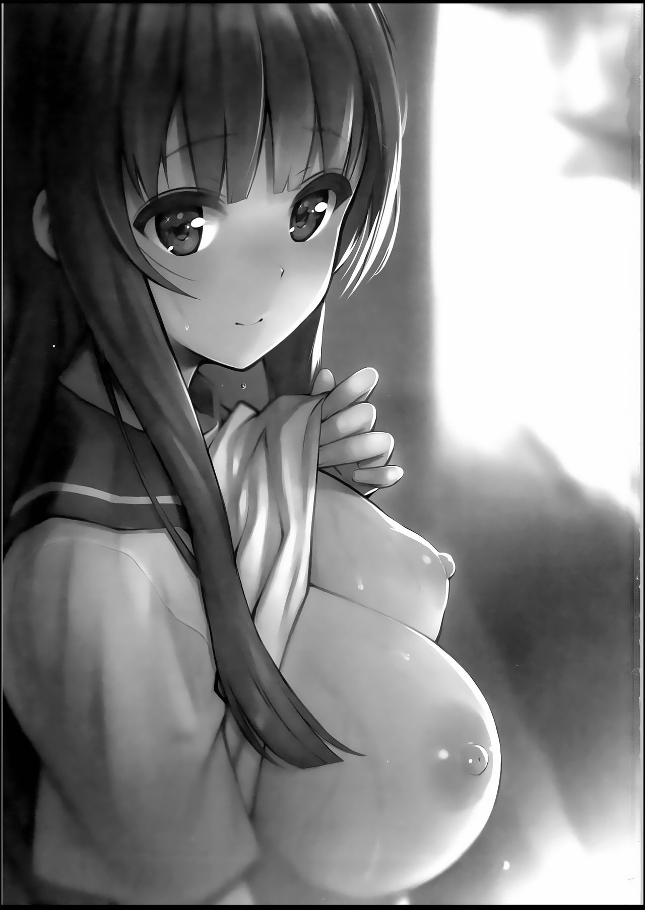 Natsu no Hi, Kouhai to, Bus-tei de. | On a Summer Day, with My Kouhai, at the Bus Stop. page 2 full