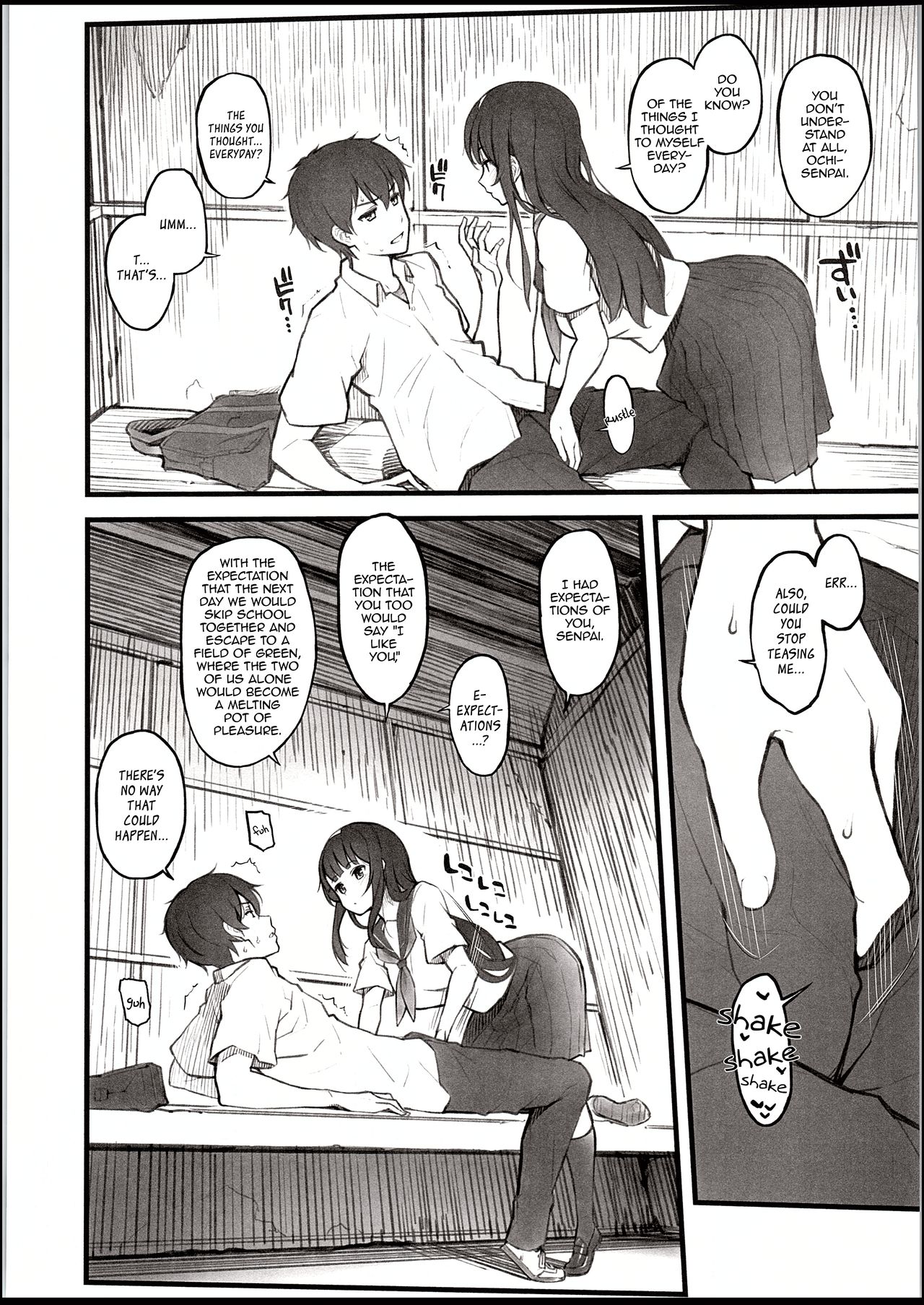 Natsu no Hi, Kouhai to, Bus-tei de. | On a Summer Day, with My Kouhai, at the Bus Stop. page 7 full