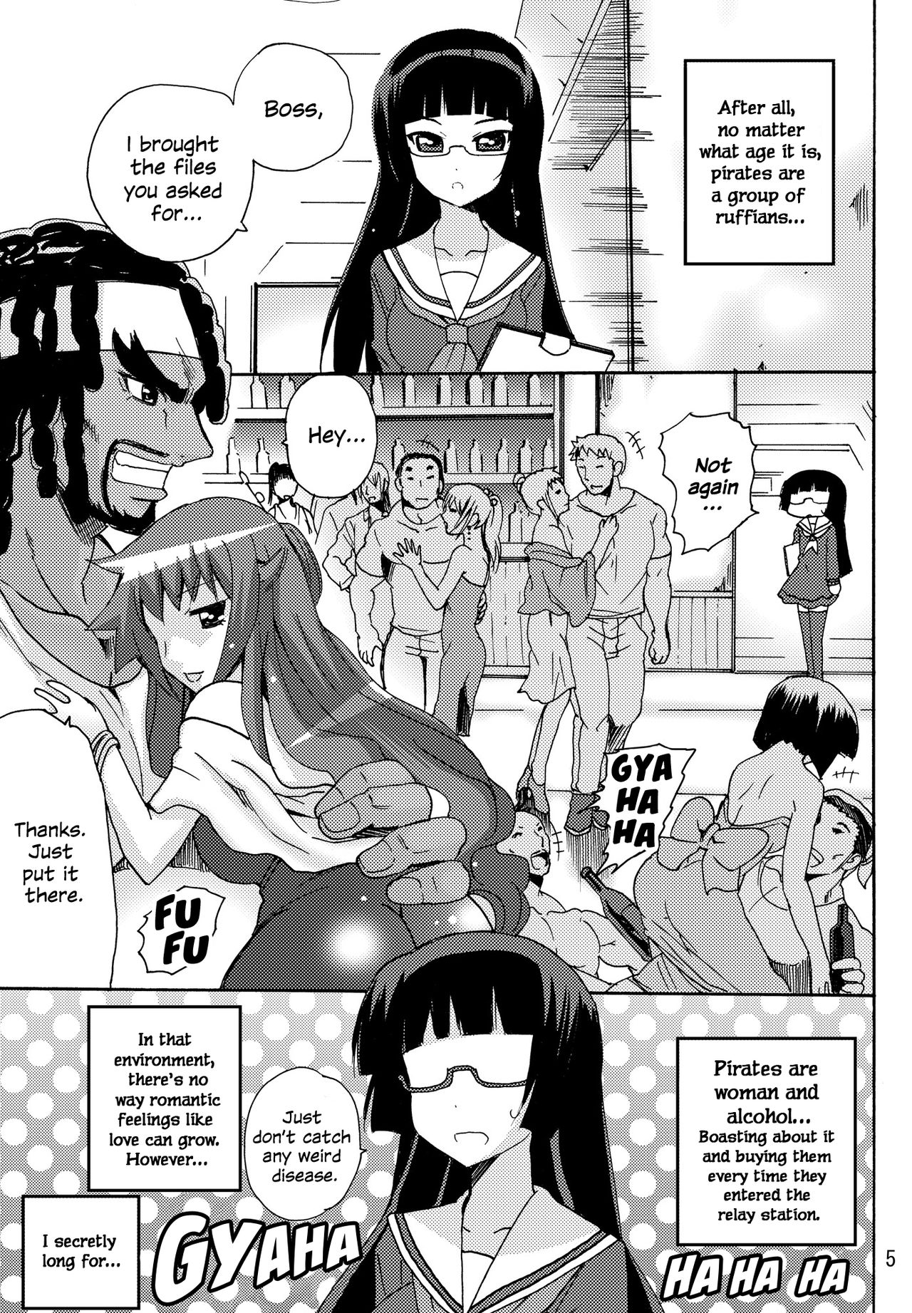 Koisuru Uchuu Kaizoku Musume  - Yuri, Lamp-kan no Himegoto hen - | Space Pirate Girls in Love - Yuri Secret of Lamp Cafe page 5 full