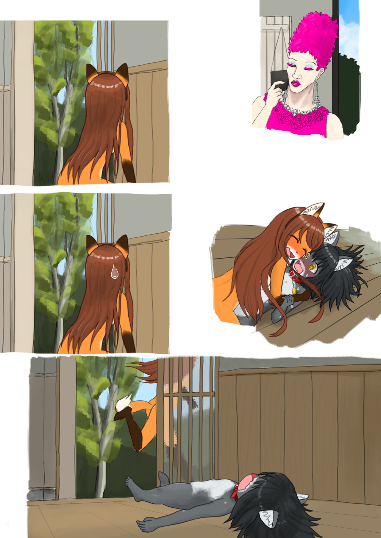 Summer, Sunny, Two Girls... Outdoor in Animal Body Painting... page 4 full