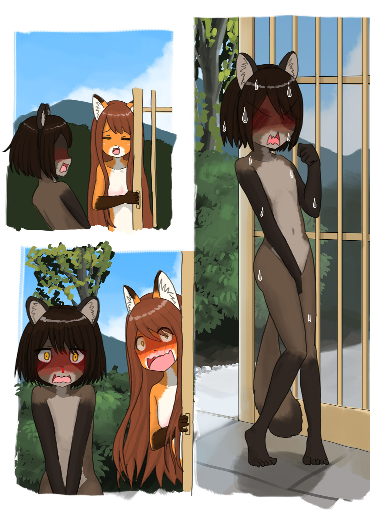 Summer, Sunny, Two Girls... Outdoor in Animal Body Painting... page 7 full