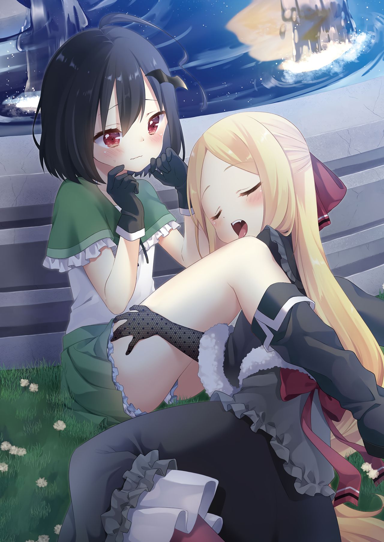 Hiyuri no Kizuna - Furyou Onee-san to Kyuuketsu Shoujo-tachi | Scarlet Lily Bond - Older Delinquent Lady and Little Vampire Girls Ch. 1 page 2 full