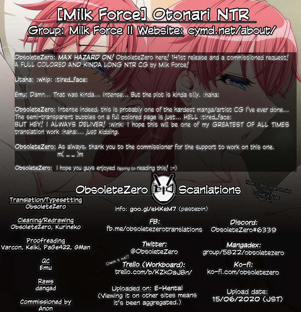 [Milk Force] Otonari NTR [English] [obsoletezero] Hentai - Raw  145