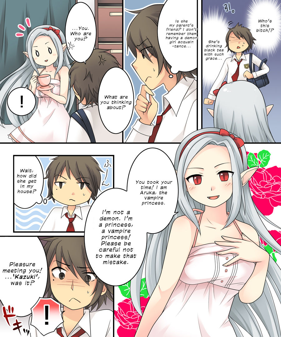 Karui Kimochi de Keijiban o Arashite Itara Kyuuketsuki no Imouto Kenzoku  | The story of becoming the vampire princess' little sister underling because you spammed the imageboards. page 5 full