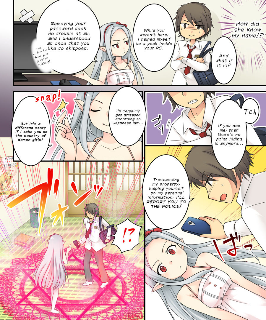 Karui Kimochi de Keijiban o Arashite Itara Kyuuketsuki no Imouto Kenzoku  | The story of becoming the vampire princess' little sister underling because you spammed the imageboards. page 6 full