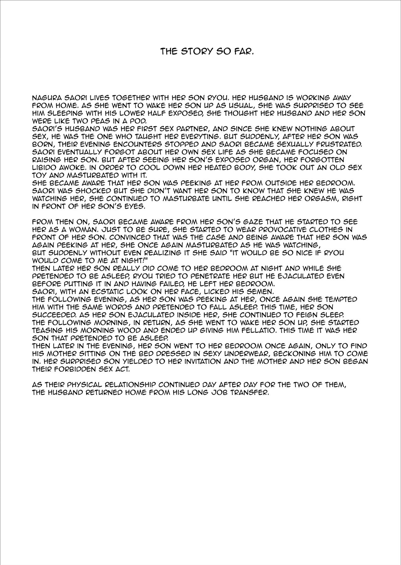 Kinjo Yuuwaku Musuko ni Otto no Soba de Dakareru Haha Hen | Neighborhood Seduction. Son Making Love to His Mother Beside Her Husband page 2 full