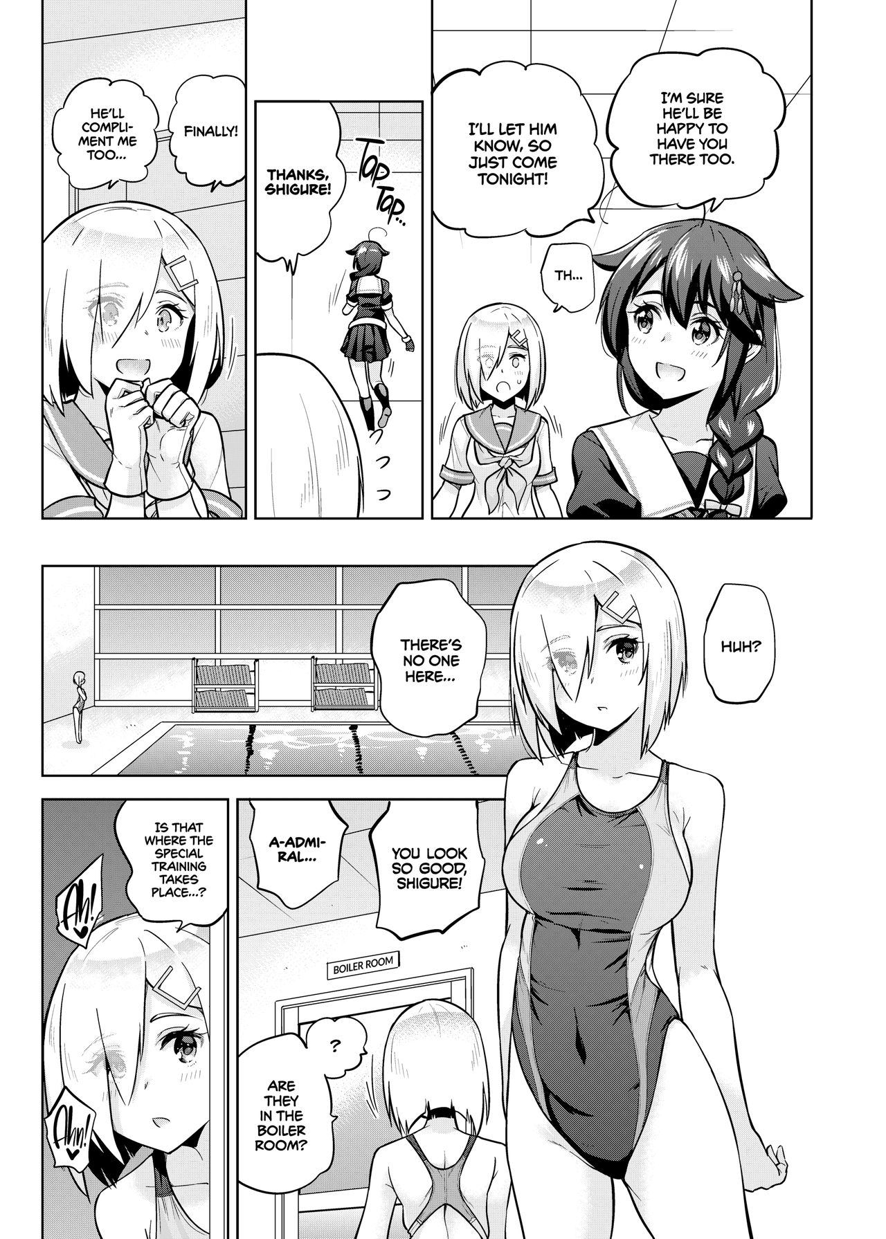 Kyouei-Mizugi na Shigure-chan to Hamakaze-san to. | Shigure and Hamakaze in Racing Swimsuits page 4 full