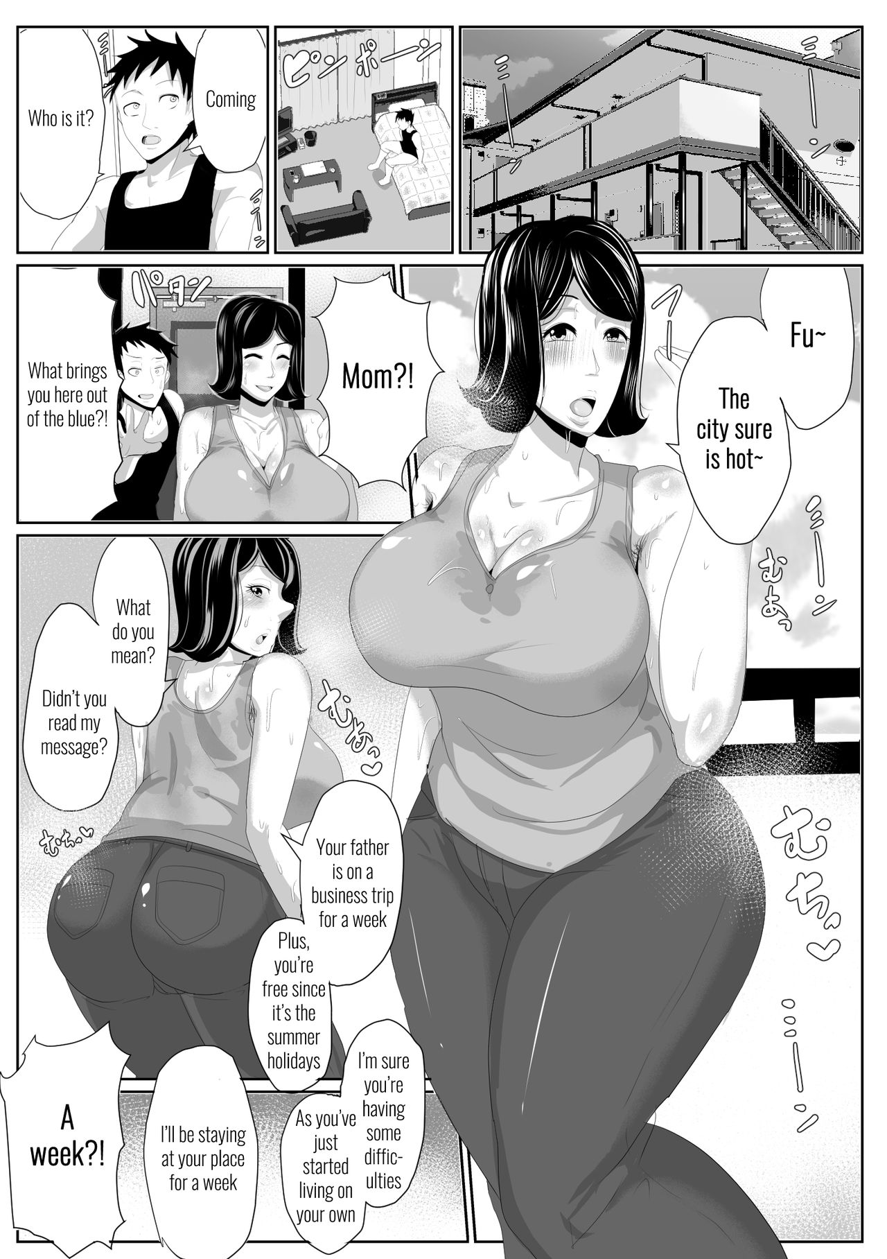 Kaa-san to Atsui Isshuukan page 4 full