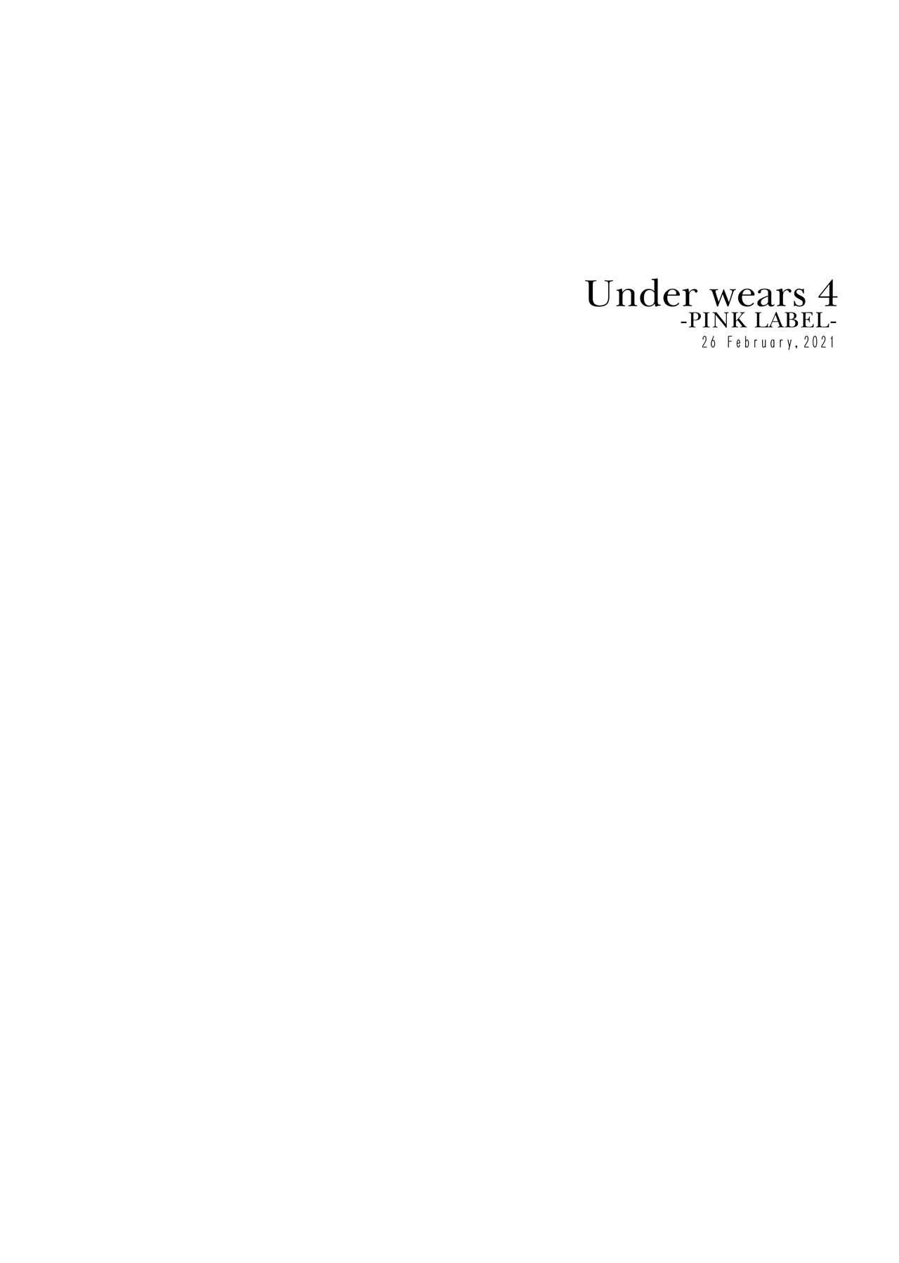 URIBOU Zakka Ten Pants Tokkagata Gashuu「Under wears 4-PINK LABEL-」+ Message Collection BOOK page 3 full