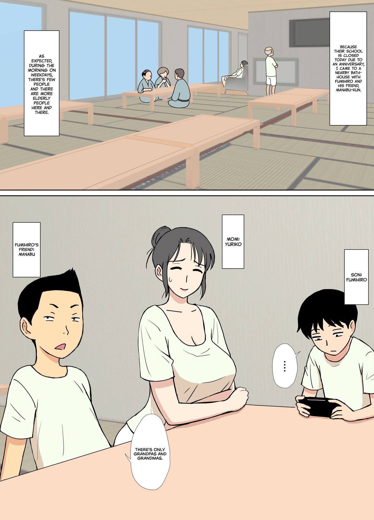 Iinari Tomodachi Mama o Sauna de Chichi Ijiri | Groping My Friend’s Mom’s Tits at the Sauna page 2 full