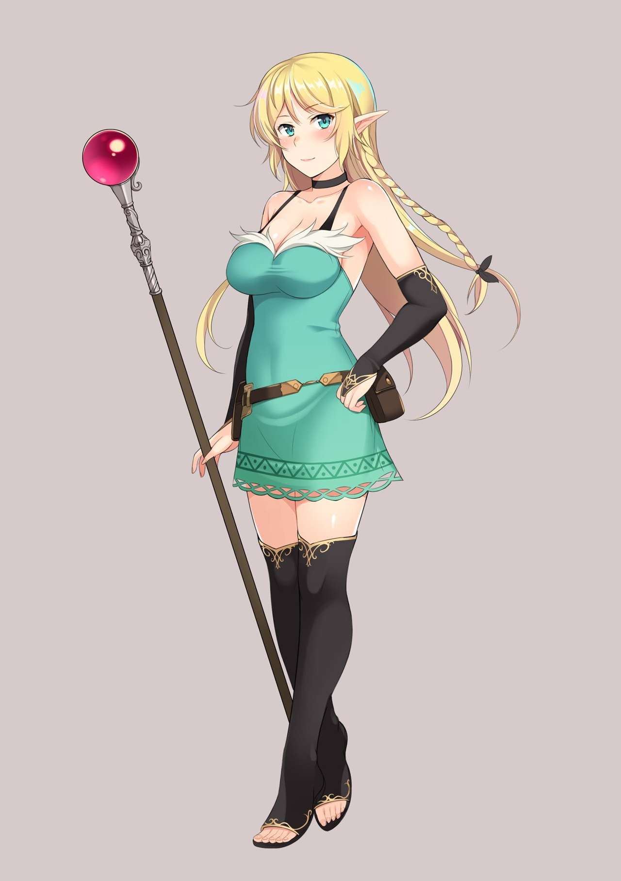 Jitaku Keibiin na Ore no Netoge Yome wa Kyonyuu de Elf Denshiban Tokuten page 7 full