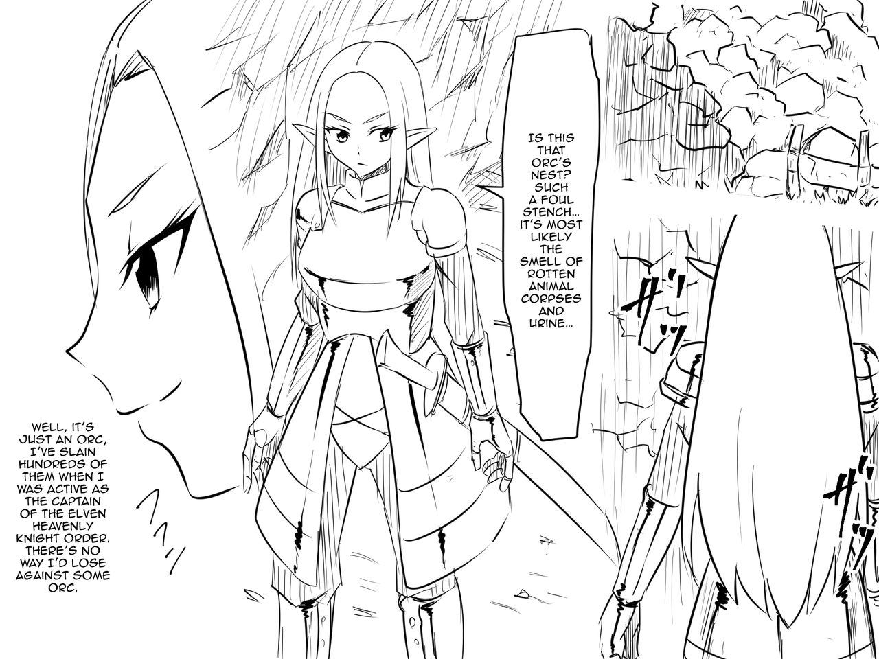 Haiboku Elf no Onna Kishi Orc Ryoujoku, Soshite... | A Female Elf Knight Gets Assaulted By An Orc, And Then... page 8 full