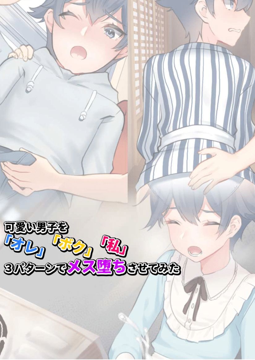 Kawaii Danshi o "Ore" "Boku" "Watashi" 3 Pattern de Mesu Ochi sasete mita page 1 full