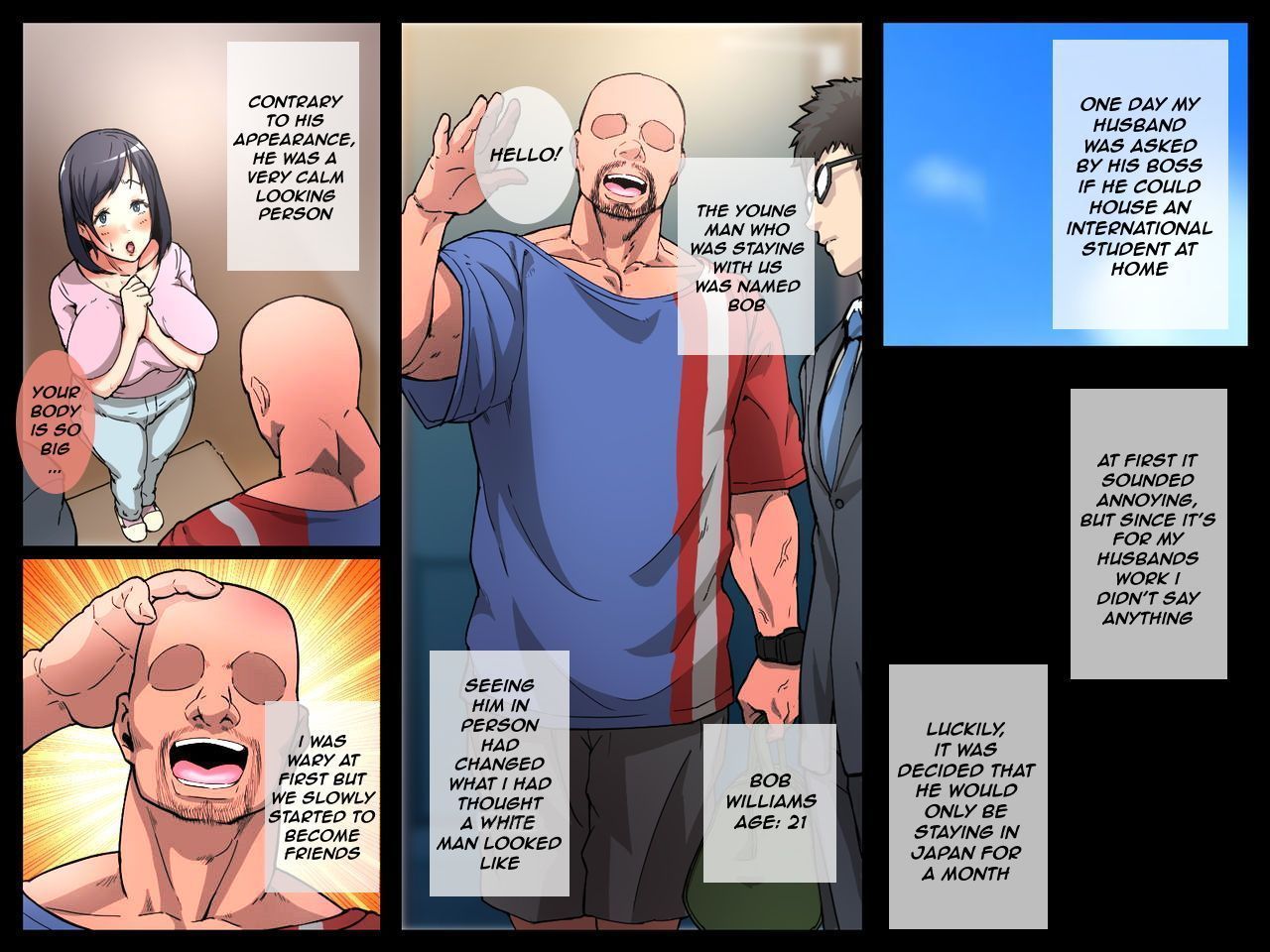 Hakujin Ryuugakusei ni Netorareru Hitozuma ~Zenpen~ | Wife NTR'd by a White Exchange Student Part 1 page 3 full