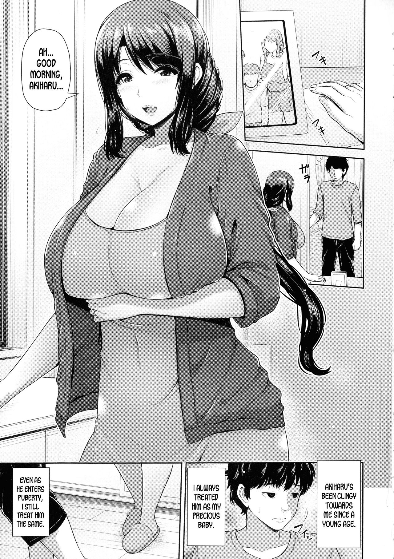 Yokushitsu ni Nureru Boshiai | A Mother and Son Wet with Lust page 5 full