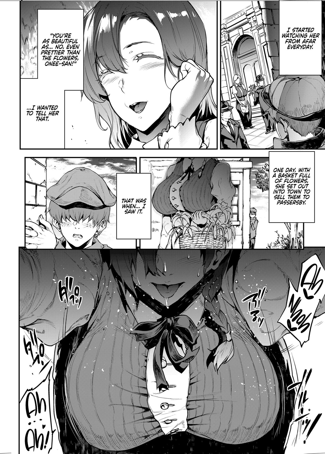 Flower Vendor ~Hanauri Onee-san ni Yasashiku Fudeoroshi~ | Flower Vendor ~Gently Losing My Virginity To Miss Flower Vendor~ page 10 full