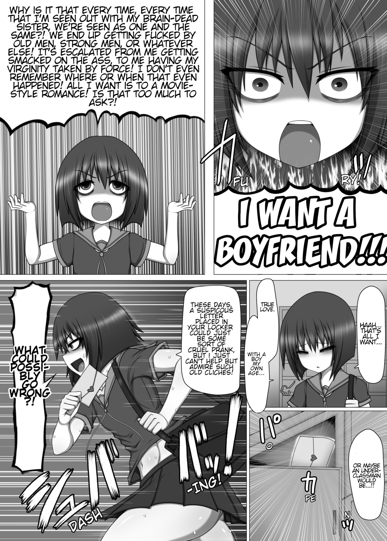 Bitch Ikka no Imouto ga Futanari Kouhai no Fudeoroshi Shitara Shinikaketa Hanashi. | Little Sister Gets Fucked Like a Bitch by Her Futanari Underclassman. page 2 full