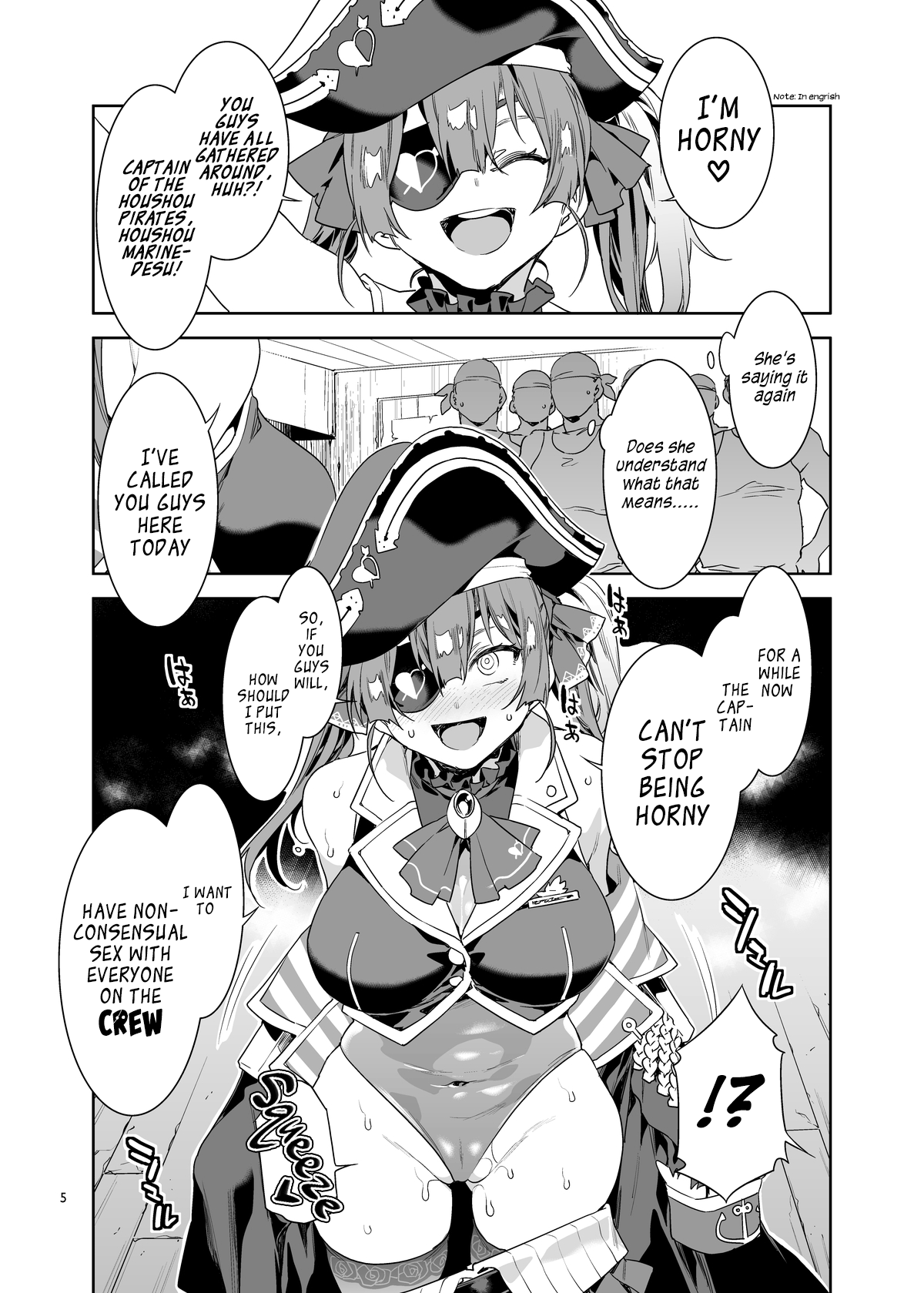 Marine Senchou wa Hi Goui no Ue de Wakarasaretai | Captain Marine Wants to be Raped in a Non-Consensual Manner page 6 full