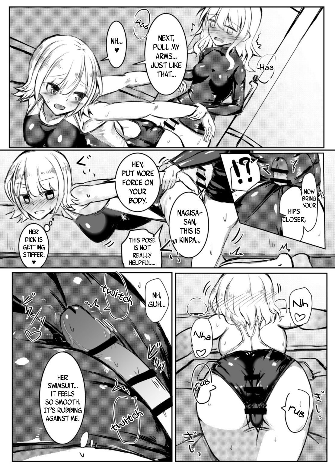 Futanari Onnanoko ga Kyouei Mizugi no Onee-san to Ecchi suru Hon | A Book Where a Futanari Girl Gets Naughty With an Onee-san While Wearing a Swimsuit page 9 full