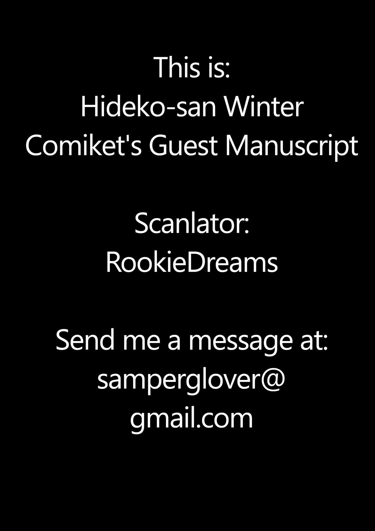 Hideko-san Winter Comiket's Guest Manuscript page 8 full