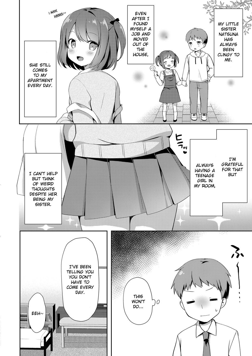 Yuuwaku Imouto #1 Onii-chan-chi ni Otomari | Little Sister Temptation #1 Staying at Onii-chan's apartment page 2 full
