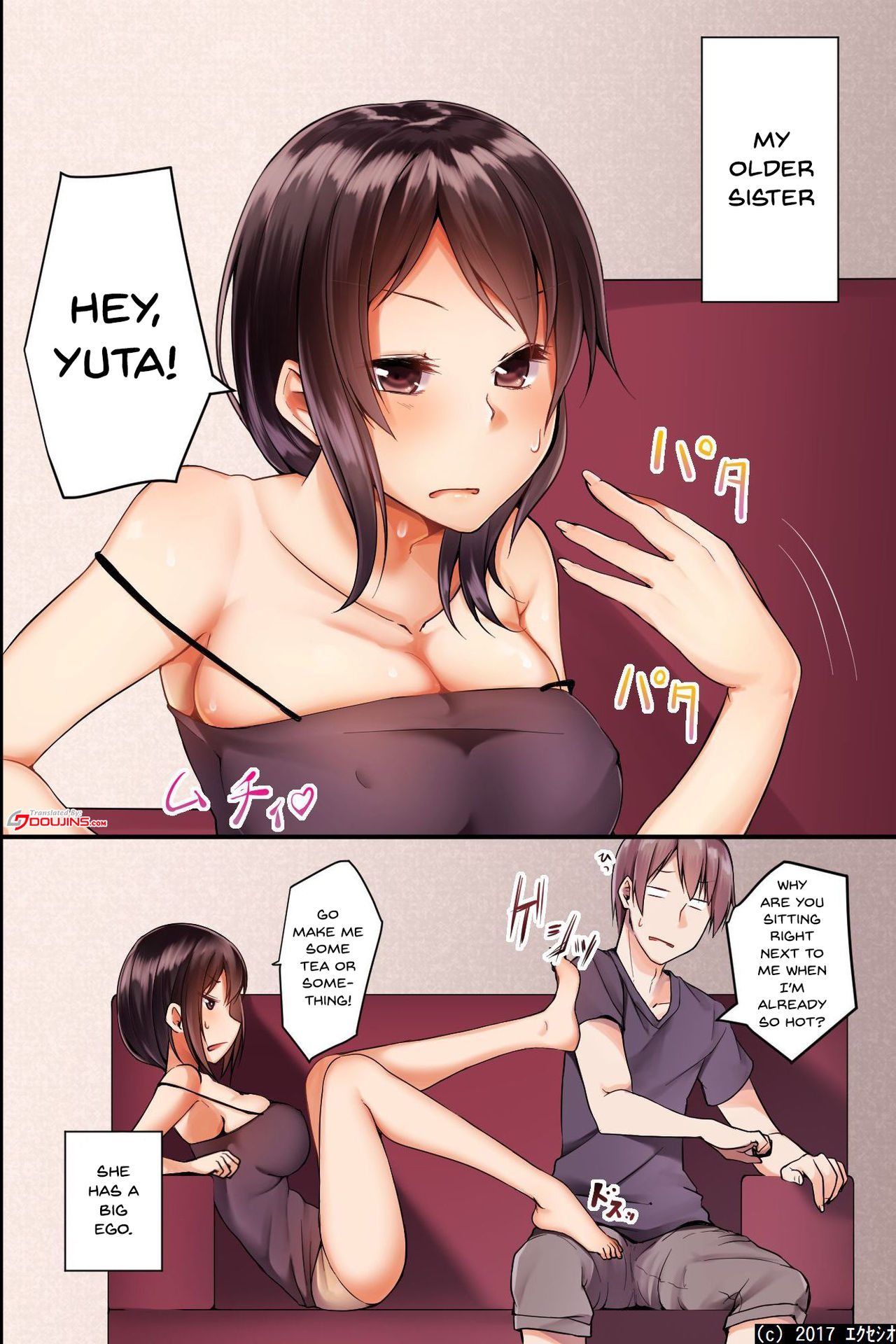 Jikochuu na Kyonyuu Ane to Hinnyuu Imouto o Matomete Saimin ni Kakete Omocha ni Shite, Ichaicha Shinagara 3P Nama Honban! page 2 full