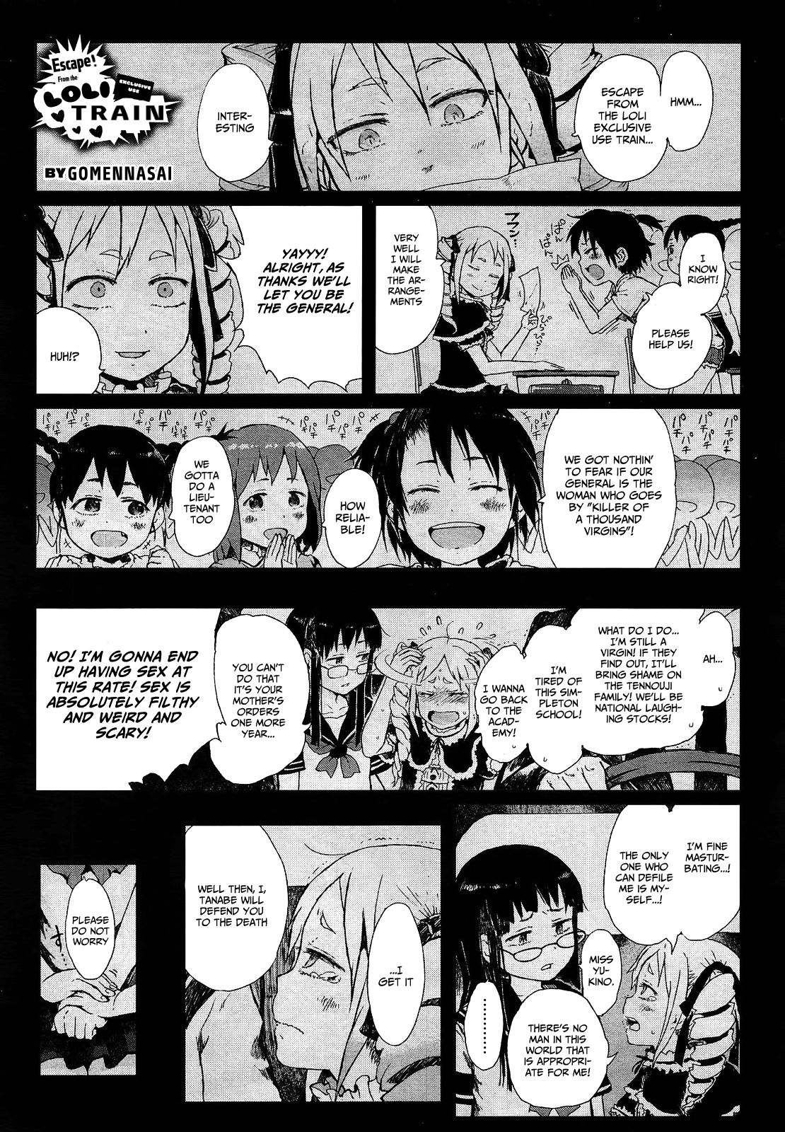 Dasshutsu! Chibikko Senyou Sharyou Zenpen | Escape! From the Lolitrain Ch. 2, 3 page 1 full