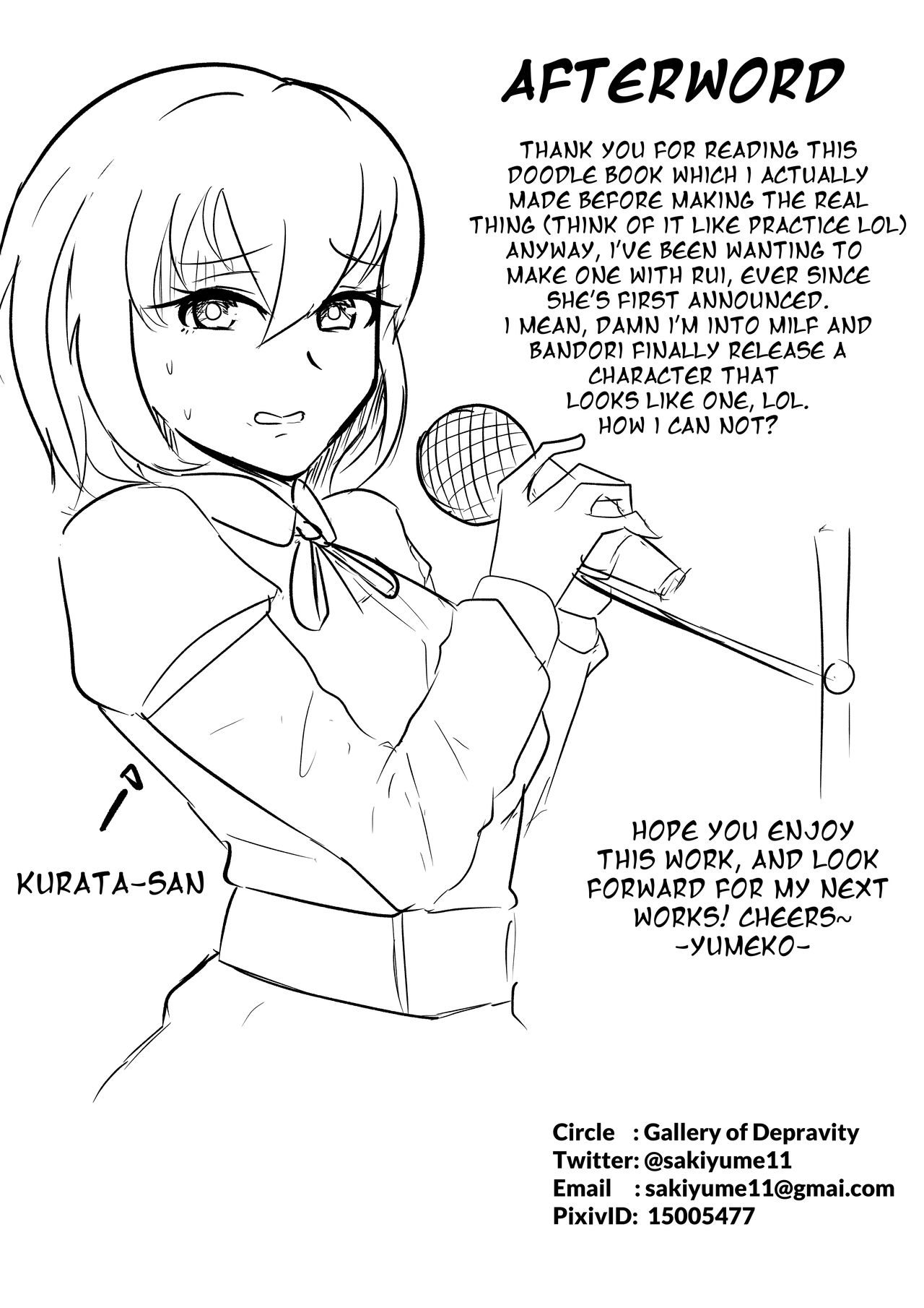 Yashio Rui's Melancholy - doodle book page 6 full