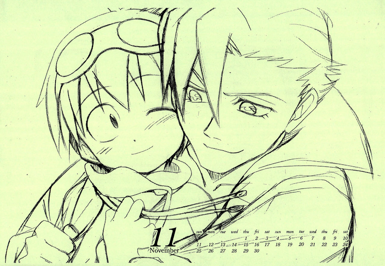 KamiShimo to Ichinenjuu 2007-nen 9-gatsu - 2008-nen 8-gatsu Calendar page 4 full