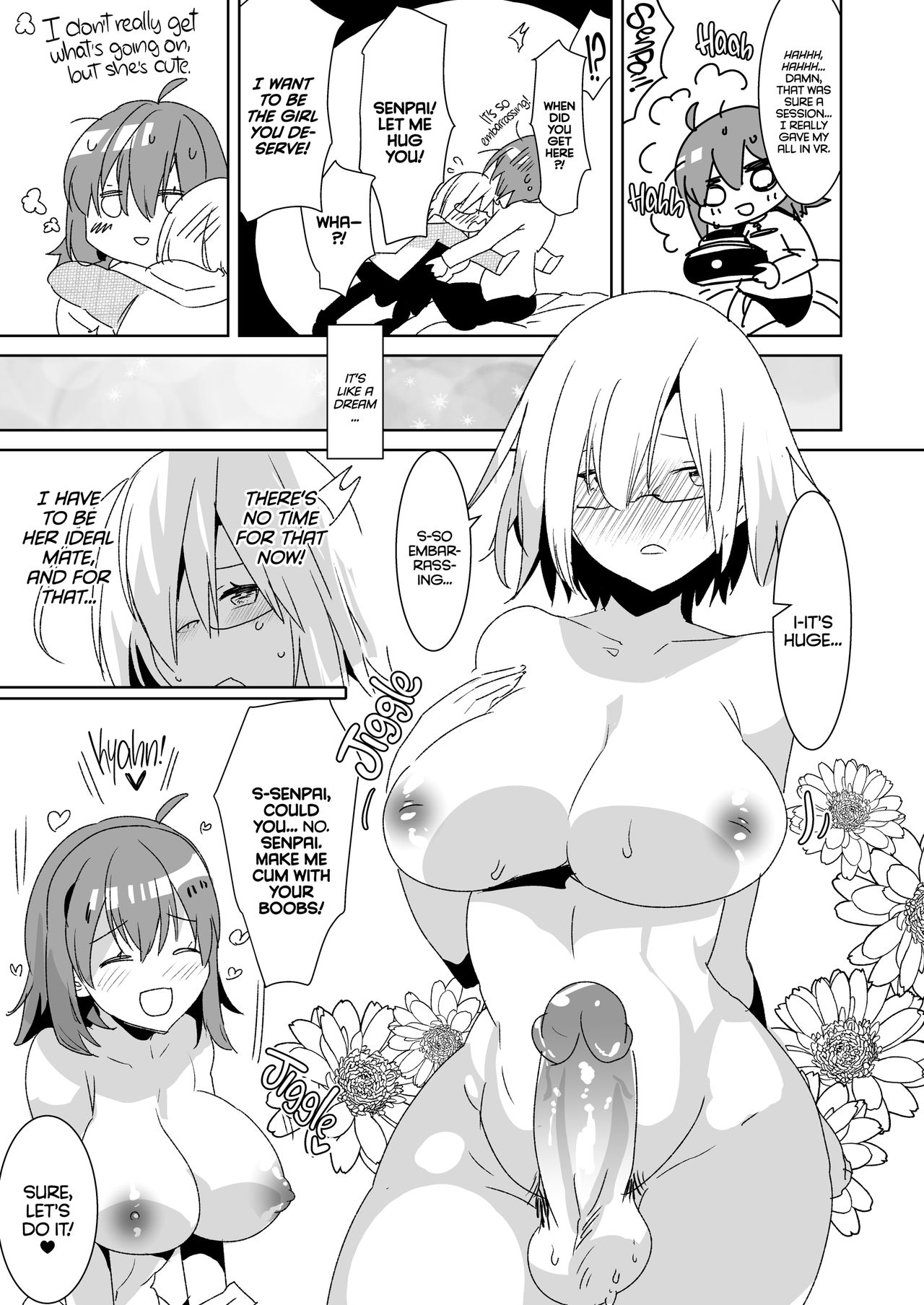 Senpai, VR yori Motto Kimochi Ii Futanari Nama Ecchi Shimasen ka? | Senpai, Why Don't We Ditch the VR and Have Raw Futa Sex for Real? page 10 full